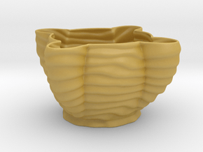 Groovy Planter in Tan Fine Detail Plastic