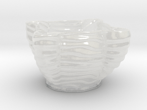Groovy Planter in Clear Ultra Fine Detail Plastic