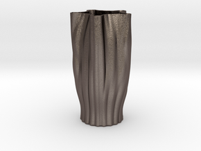 Vase 18 Redux in Polished Bronzed-Silver Steel