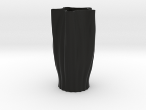 Vase 18 Redux in Black Smooth Versatile Plastic