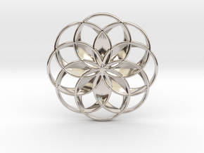 Lotus Flower Pendant in Platinum