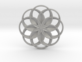 Lotus Flower Pendant in Aluminum