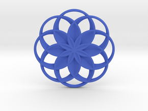 Lotus Flower Pendant in Blue Smooth Versatile Plastic