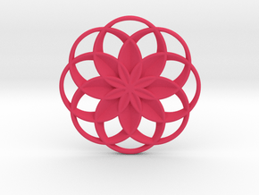Lotus Flower Pendant in Pink Smooth Versatile Plastic