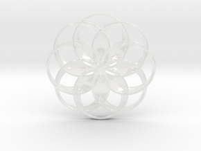 Lotus Flower Pendant in Clear Ultra Fine Detail Plastic