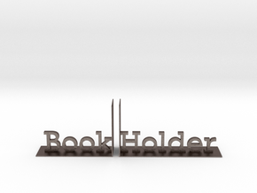 Book Holder in Polished Bronzed-Silver Steel