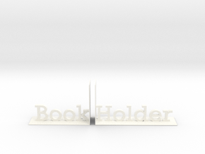 Book Holder in White Smooth Versatile Plastic