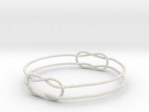 Knots Bracelet in White Natural Versatile Plastic