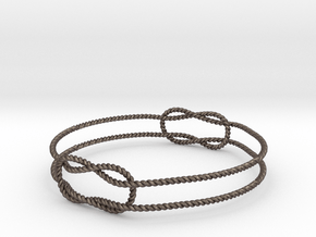 Knots Bracelet in Polished Bronzed-Silver Steel