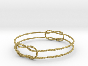 Knots Bracelet in Natural Brass