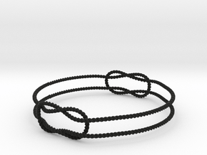 Knots Bracelet in Black Smooth PA12