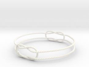 Knots Bracelet in White Smooth Versatile Plastic