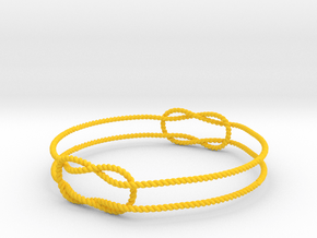 Knots Bracelet in Yellow Smooth Versatile Plastic