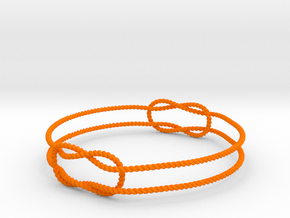 Knots Bracelet in Orange Smooth Versatile Plastic
