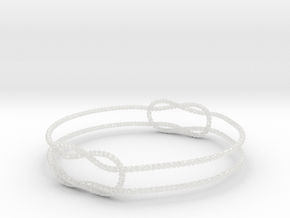 Knots Bracelet in Clear Ultra Fine Detail Plastic