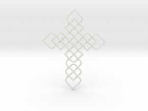 Knots Cross in White Natural Versatile Plastic