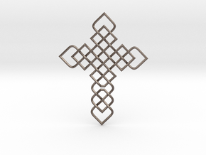 Knots Cross in Polished Bronzed-Silver Steel