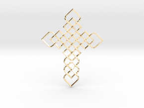 Knots Cross in 14k Gold Plated Brass