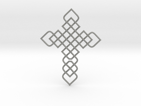 Knots Cross in Gray PA12 Glass Beads