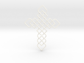 Knots Cross in White Smooth Versatile Plastic