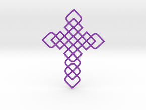 Knots Cross in Purple Smooth Versatile Plastic
