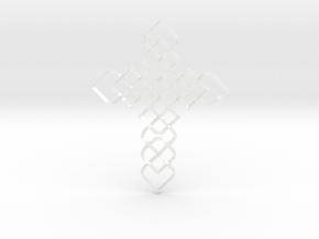 Knots Cross in Clear Ultra Fine Detail Plastic