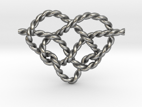 Heart Knot in Natural Silver