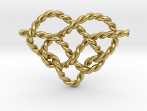 Heart Knot in Natural Brass