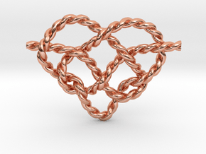 Heart Knot in Polished Copper