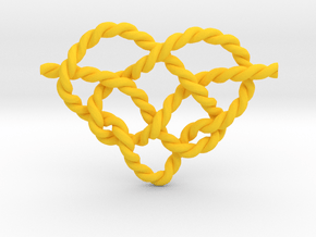 Heart Knot in Yellow Smooth Versatile Plastic