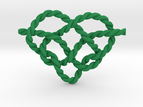 Heart Knot in Green Smooth Versatile Plastic