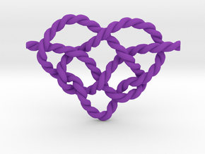 Heart Knot in Purple Smooth Versatile Plastic