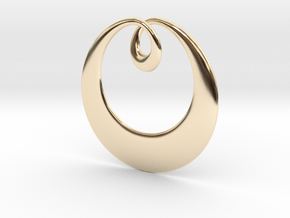 Curve Pendant in 14K Yellow Gold