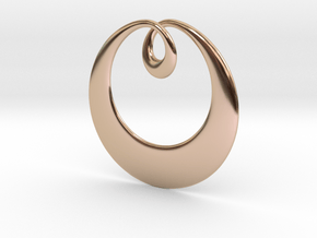 Curve Pendant in 9K Rose Gold 