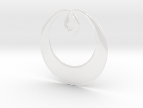 Curve Pendant in Clear Ultra Fine Detail Plastic