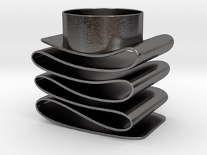 Folded Tealight Holder in Processed Stainless Steel 316L (BJT)