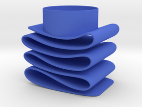 Folded Tealight Holder in Blue Smooth Versatile Plastic