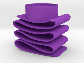 Folded Tealight Holder in Purple Smooth Versatile Plastic