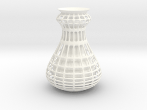 Cagy Vase in White Smooth Versatile Plastic