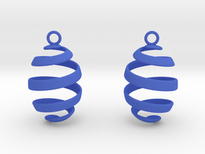 Ribbon Earrings in Blue Smooth Versatile Plastic