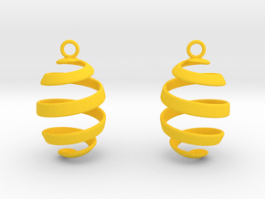 Ribbon Earrings in Yellow Smooth Versatile Plastic