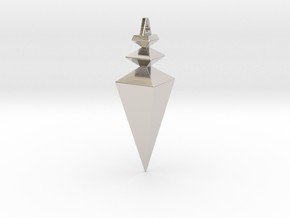 Pendulum 1256 in Rhodium Plated Brass