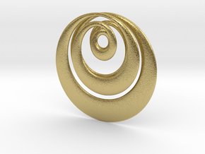 Curves Pendant in Natural Brass