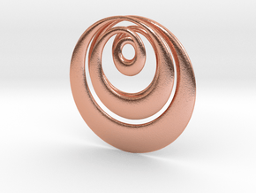 Curves Pendant in Natural Copper