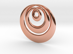 Curves Pendant in Polished Copper