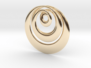 Curves Pendant in 9K Yellow Gold 