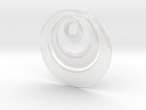 Curves Pendant in Clear Ultra Fine Detail Plastic