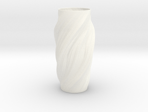 Sunday Fractal Vase in White Smooth Versatile Plastic