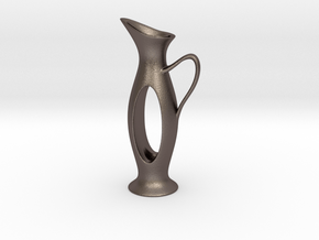 Vase 1512t in Polished Bronzed-Silver Steel