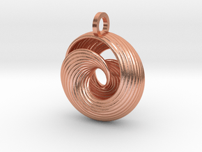 Mobius Pendant Redux in Natural Copper